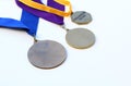 three award medals isolated