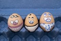 Three baby egg face Royalty Free Stock Photo