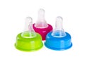 Three baby Latex nipple for kid Royalty Free Stock Photo