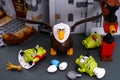 Three Bad Piggies defeated by Mighty Eagle near King Pigs Castle