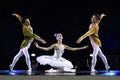 Ballet dancers performing on the stage during the international Busan dance festival in South Korea