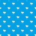 Three balloons in the shape of heart pattern seamless blue Royalty Free Stock Photo