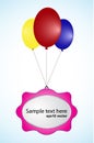 Three baloons with label Royalty Free Stock Photo