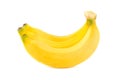 three banana isolate on white background