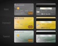 Three bank cards Royalty Free Stock Photo