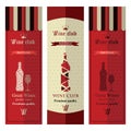 Three banners with different wine Royalty Free Stock Photo