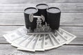 Three barrels of oil, neftechka, dollars