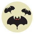 Three bats, icon