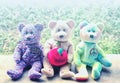 Three bear friends ,frienship concept