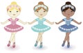 Three beautiful lovely girls of ballerinas Royalty Free Stock Photo