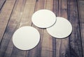 Three beer coasters Royalty Free Stock Photo