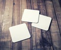 Three beer coasters