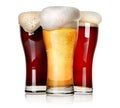 Three beers Royalty Free Stock Photo
