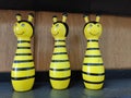 Three bees mini sculptures nice decoration