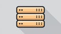 Server Stack Illustration Showing Data Storage With Black Outline Royalty Free Stock Photo