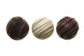 Three Belgian chocolates