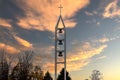 three bells against the sky