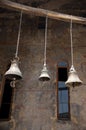 Three bells of cave monastery Vardzia Royalty Free Stock Photo
