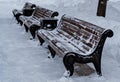 Three benches Royalty Free Stock Photo