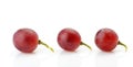 Three berries of red grapes abreast Royalty Free Stock Photo