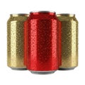 Three beverage cans Royalty Free Stock Photo