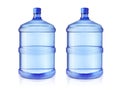 Three big bottles of water isolated on a white background Royalty Free Stock Photo