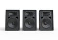 Three big concert speakers Royalty Free Stock Photo