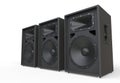 Three big concert speakers Royalty Free Stock Photo