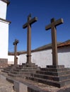 Three big crosses at Andahuaylillas