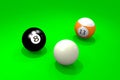 Three billiard balls