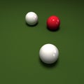 Three billiard balls