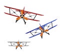 Three biplanes Royalty Free Stock Photo