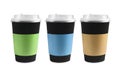 Black Corrugated Paper Cups Royalty Free Stock Photo