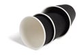 Three Black Paper Cups Royalty Free Stock Photo