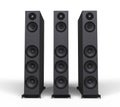 Three Black Speakers Royalty Free Stock Photo