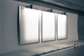 Three blank billboard Royalty Free Stock Photo