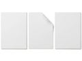 Three blank sheets of paper Royalty Free Stock Photo