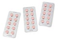 Three Blister Packets of Pills Royalty Free Stock Photo