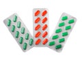 Three blisters of pills Royalty Free Stock Photo