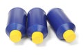 Three Blue Plastic Bottles Royalty Free Stock Photo