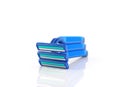 Three blue razors Royalty Free Stock Photo