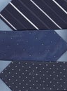 Three blue ties. Royalty Free Stock Photo