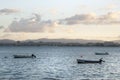 Three Boats in San Juan Bay Royalty Free Stock Photo