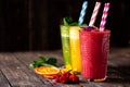 Three body nourishing smoothies with essential nutrient ingredients