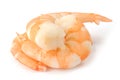 Three boiled shrimp