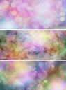 Three Bokeh Website Banners Royalty Free Stock Photo