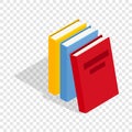 Three books isometric icon Royalty Free Stock Photo