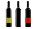 Three bottle of red wine Royalty Free Stock Photo