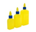 Three bottle to glue on a white Royalty Free Stock Photo