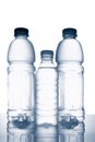 Three bottles of mineral water Royalty Free Stock Photo